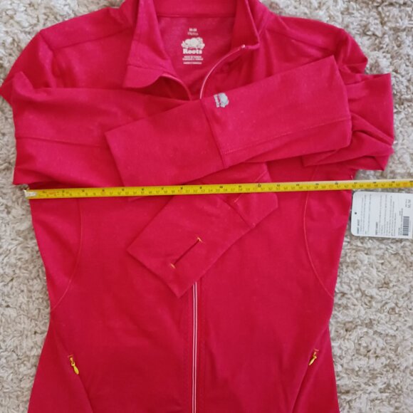 NWT ROOTS Sidney Jacket Women's Size Medium Pink Full Zip Jacket Pockets - Picture 14 of 14